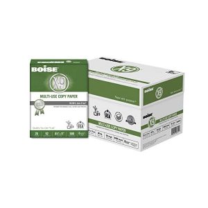 Boise X-9 Multi-Use Copy Paper, 92 Brightness, 20 lb, 8 1/2 x 11, White, 5000 Sheets/Carton