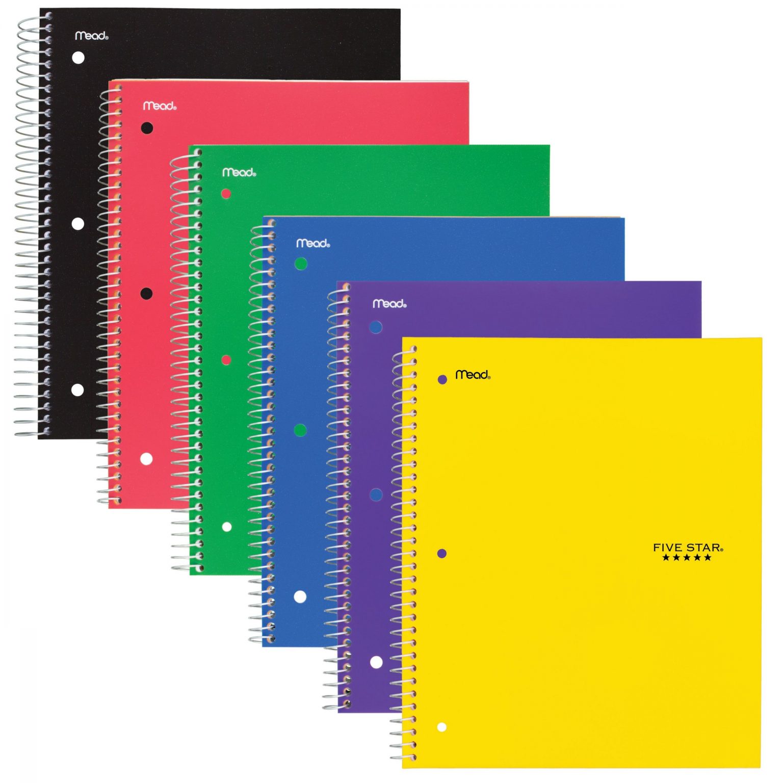 Five Star 5 Subject College Ruled Wirebound Notebook, 11″ x 8 1/2 ...