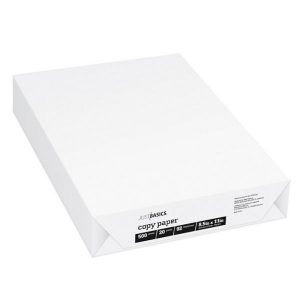 Just Basics Paper, Letter Size (8 1/2″ x 11″), 92 (U.S.) Brightness, 20 Lb, Ream Of 500 Sheets, Case Of 8 Reams