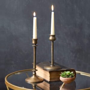 The CTW Home Collection – Set of Two Brass Taper Candle Holders