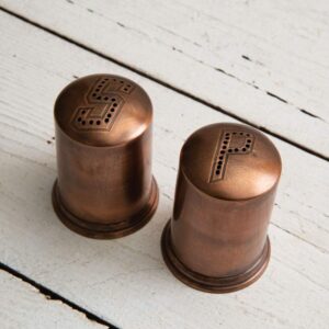 CTW Home Collection 860405 Copper Finish Salt and Pepper Shakers