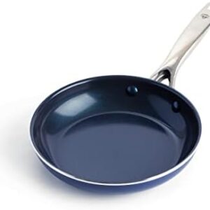 Blue Diamond Cookware Diamond Infused Ceramic Nonstick 8″ Frying Pan Skillet, Induction, PFAS-Free, Dishwasher Safe, Oven Safe, Blue
