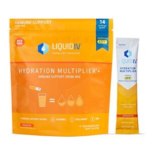 Liquid I.V. Hydration Multiplier + Immune Support – Tangerine – Hydration Powder Packets | Electrolyte Drink Mix | Easy Open Single-Serving Stick | Non-GMO | 14 Sticks  Liquid I.V.