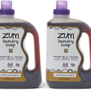 Zum Clean Laundry Soap – Frankincense and Myrrh – 64 fl oz (Pack of 2)