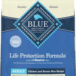 Blue Buffalo Life Protection Formula Natural Adult Dry Dog Food, Chicken and Brown Rice 30-lb