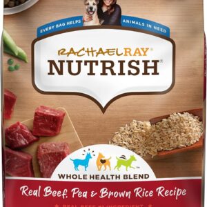 Rachael Ray Nutrish Premium Natural Dry Dog Food, Real Beef, Pea, & Brown Rice Recipe, 40 Pound Bag (Packaging May Vary)