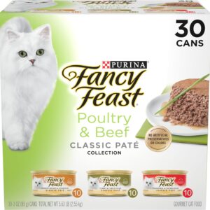 Fancy Feast Poultry and Beef Feast Classic Pate – (30) 3 oz. Cans