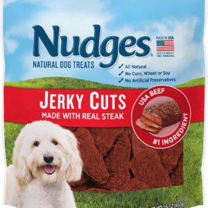 Blue Buffalo Nudges Jerky Cuts Natural Dog Treats, Beef, 16oz