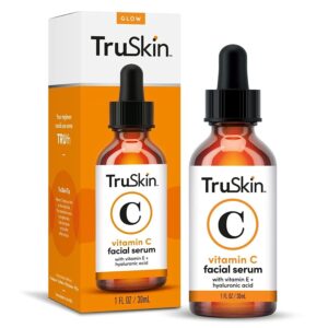 TruSkin Naturals Vitamin C Face Serum Anti Aging Face & Eye Serum with Vitamin C, Hyaluronic Acid, Vitamin E Brightening Serum, Dark Spot Remover, Even Skin Tone 1 Fl Oz