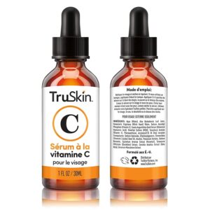 TruSkin Naturals Vitamin C Face Serum Anti Aging Face & Eye Serum with Vitamin C, Hyaluronic Acid, Vitamin E Brightening Serum, Dark Spot Remover, Even Skin Tone 1 Fl Oz